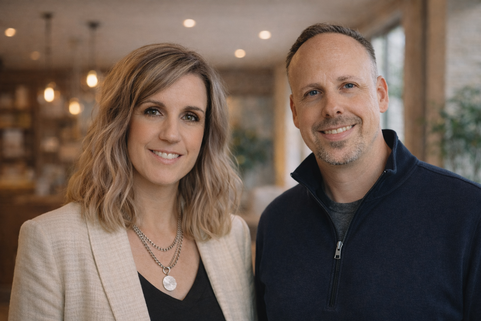 Rosalyn Potts and Matthew Hodgkinson, founding partners of Dual Perspective